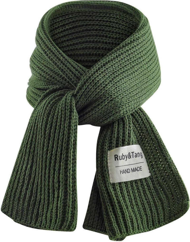 Ruby&Tang Kids Scarf Winter Warm Soft Knit Cotton Toddler Classic Scarves For Boys Girls 1-6Years - Image 1